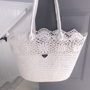 ⭐️ Prada White Beach Tote